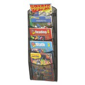 Safco® Onyx Mesh Literature Rack, Five Compartments, 10.25w x 3.5d x 28.33h, Black Item: SAF5578BL