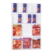 Safco® Reveal Clear Literature Displays, 18 Compartments, 30w x 2d x 45h, Clear Item: SAF5600CL