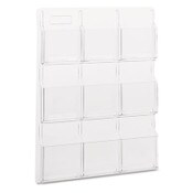 Safco® Reveal Clear Literature Displays, 9 Compartments, 30w x 2d x 36.75h, Clear Item: SAF5603CL