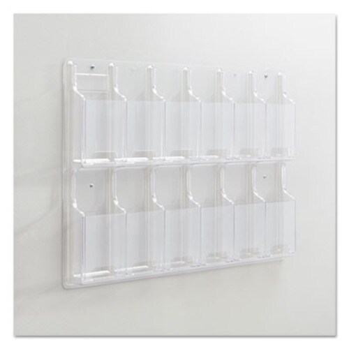 Safco® Reveal Clear Literature Displays, 12 Compartments, 30w x 2d x 20.25h, Clear Item: SAF5604CL