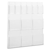 Safco® Reveal Clear Literature Displays, 12 Compartments, 30w x 2d x 34.75h, Clear Item: SAF5606CL