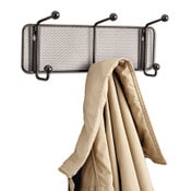 Safco® Onyx Mesh Wall Racks, 3 Hook, 14.75w x 3d x 5.5h, Black Item: SAF6402BL