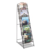 Safco® Onyx Magazine Floor Rack, 12.5w x 18.5d x 46h, Black Item: SAF6461BL