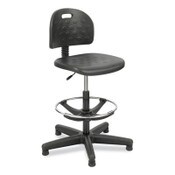 Safco® Soft Tough Economy Workbench Chair, Supports Up to 250 lb, 22" to 32" Seat Height, Black Seat, Black Back, Black Base Item: SAF6680