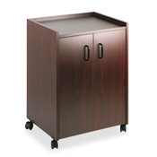 Safco® Mobile Refreshment Center, Engineered Wood, 3 Shelves, 23" x 18" x 31", Mahogany Item: SAF8953MH