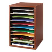 Safco® Wood Desktop Literature Sorter, 11 Compartments, 10.63 x 11.88 x 16, Cherry Item: SAF9419CY