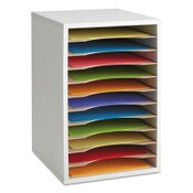 Safco® Wood Vertical Desktop Literature Sorter, 11 Sections 10 5/8 x 11 7/8 x 16, Gray Item: SAF9419GR
