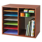 Safco® Fiberboard Literature Sorter, 12 Compartments, 19.63 x 11.88 x 16.13, Cherry Item: SAF9420CY