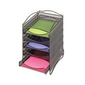 Safco® Onyx Stackable Literature Organizer, Five-Drawer, 10.25 x 12.75 x 15.25, Black Item: SAF9432BL