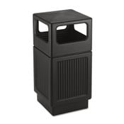 Safco® Canmeleon Recessed Panel Receptacles, Side-Open, 38 gal, Polyethylene, Black Item: SAF9476BL