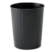 Safco® Round Wastebaskets, 6 gal, Steel, Black Item: SAF9604BL