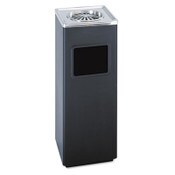 Safco® Square Ash 'N' Trash Sandless Urn, 3 gal, Stainless Steel, Black Item: SAF9696BL
