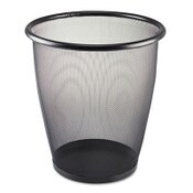 Safco® Onyx Round Mesh Wastebaskets, 5 gal, Steel Mesh, Black Item: SAF9717BL