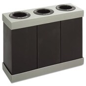 Safco® At-Your-Disposal Recycling Center, Polyethylene, Three 84 gal Bins, Black Item: SAF9798BL