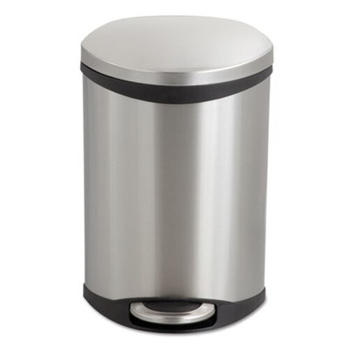 Safco® Step-On Medical Receptacle, 3 gal, Steel, Stainless Steel Item: SAF9901SS