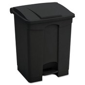 Safco® Large Capacity Plastic Step-On Receptacle, 23 gal, Plastic, Black Item: SAF9923BL
