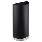 Safco® Half-Round Receptacle, Half-Round, Steel, 12.5 gal, Black Item: SAF9940BL