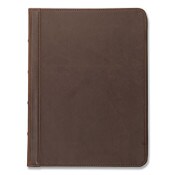 Samsill® Vintage Hardback Zipper Portfolio, Vinyl, Dark Brown, 11 x 8.5 Item: SAM70836