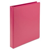 Samsill® Earth’s Choice Plant-Based Durable Fashion View Binder, 3 Rings, 1" Capacity, 11 x 8.5, Berry, 2/Pack Item: SAMU86376