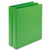 Samsill® Earth’s Choice Plant-Based Durable Fashion View Binder, 3 Rings, 1" Capacity, 11 x 8.5, Lime, 2/Pack Item: SAMU86378