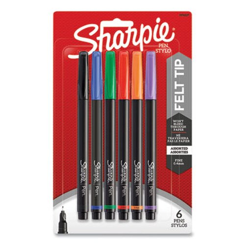 Sharpie® Water-Resistant Ink Porous Point Pen, Stick, Fine 0.4 mm ...