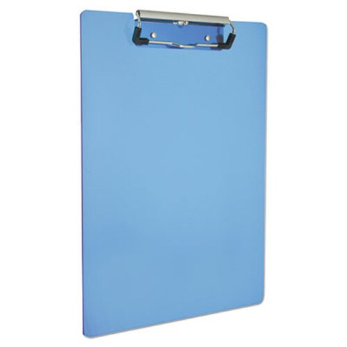 Saunders Recycled Plastic Clipboard, 0.5" Clip Capacity, Holds 8.5 x 11 Sheets, Ice Blue Item: SAU00439