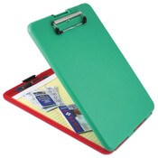 Saunders SlimMate Show2Know Safety Organizer, 0.5" Clip Capacity, Holds 8.5 x 11 Sheets, Red/Green Item: SAU00580