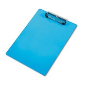 Saunders Acrylic Clipboard, 0.5" Clip Capacity, Holds 8.5 x 11 Sheets, Transparent Blue Item: SAU21567