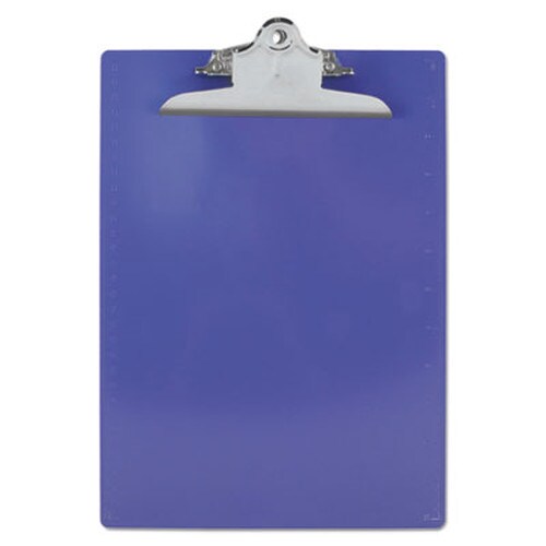 Saunders Recycled Plastic Clipboard with Ruler Edge, 1" Clip Capacity, Holds 8.5 x 11 Sheets, Purple Item: SAU21606
