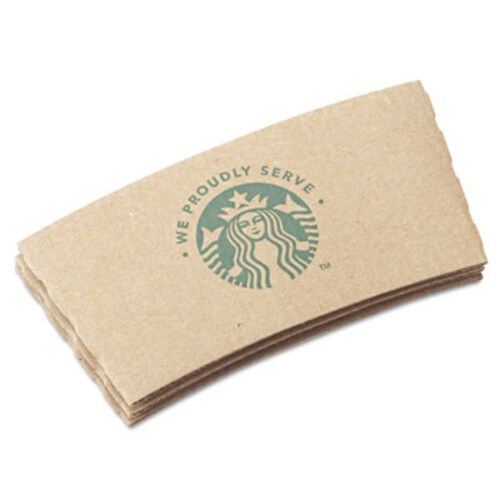 Starbucks® Cup Sleeves, Fits 12, 16, 20 oz Hot Cups, Kraft, 1,380/Carton Item: SBK11020575