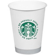 Starbucks® Hot Cups, 12 oz, White with Green Starbucks Logo, 1,000/Carton Item: SBK11098806