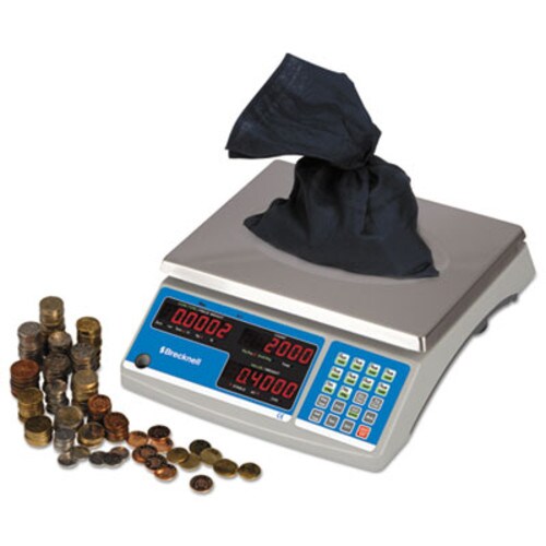Brecknell Electronic 60 lb Coin and Parts Counting Scale, 11.5 x 8.75, Gray Item: SBWB140