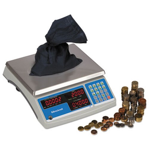Brecknell Electronic 60 lb Coin and Parts Counting Scale, 11.5 x 8.75, Gray Item: SBWB140