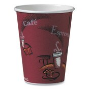 SOLO® Paper Hot Drink Cups in Bistro Design, 12 oz, Maroon, 50/Pack Item: SCC412SINPK