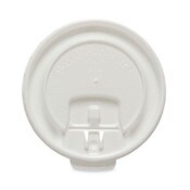SOLO® Lift Back and Lock Tab Cup Lids for Foam Cups, Fits 8 oz Trophy Cups, White, 100/Pack Item: SCCDLX8RPK