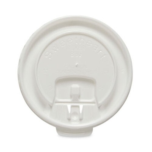 SOLO® Lift Back and Lock Tab Cup Lids for Foam Cups, Fits 8 oz Trophy Cups, White, 100/Pack Item: SCCDLX8RPK