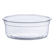 SOLO® Bare Eco-Forward RPET Deli Containers, ProPlanet Seal, 8 oz, 4.6" Diameter x 1.8"h, Clear, Plastic, 500/Carton Item: SCCDM8R