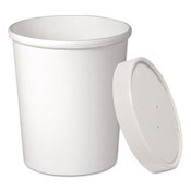 SOLO® Flexstyle Double Poly Food Combo Packs, 32 oz, White, Paper, 25 Cups and 25 Lids/Pack, 10 Packs/Carton Item: SCCKHB32A