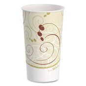 SOLO® Double Sided Poly (DSP) Paper Cold Cups, 16 oz, Beige/White, 50/Sleeve, 20 Sleeves/Carton Item: SCCRP16PSYM