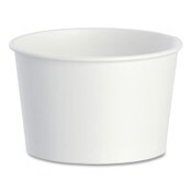 SOLO® Double Poly Paper Food Containers, 8 oz, 3.8" Diameter x 2.4"h, White, 50/Pack, 20 Packs/Carton Item: SCCVS60802050
