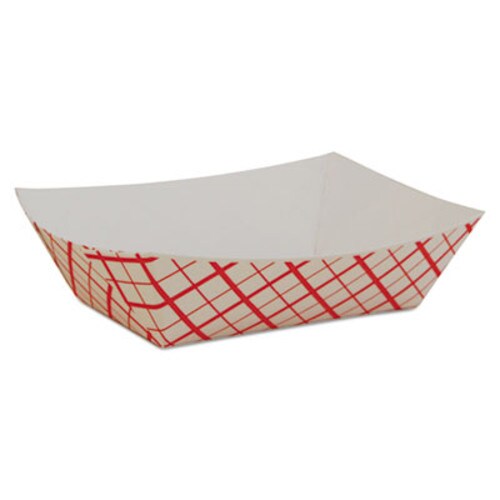 SCT® Paper Food Baskets, 0.5 lb Capacity, 4.58 x 3.2 x 1.25, Red/White, Paper, 1,000/Carton Item: SCH0409