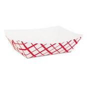 SCT® Paper Food Baskets, 1 lb Capacity, Red/White, Paper, 1,000/Carton Item: SCH0413