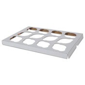 SCT® Cupcake Holder Inserts, 12-Cupcake Holder, 9.88 x 13.88 x 0.88, White/Kraft, Paper, 200/Carton Item: SCH10016