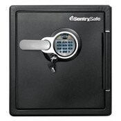 Sentry® Safe Fire-Safe with Biometric and Keypad Access, 1.23 cu ft, 16.3w x 19.3d x 17.8h, Black Item: SENSFW123BSC
