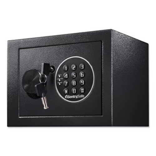 Sentry® Safe Electronic Security Safe, 0.14 cu ft, 9w x 6.6d x 6.6h, Black Item: SENX014E