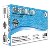 GripStrong® Poly Foodservice Grade Polyethylene Gloves, Clear, Large, Polyethylene, 500/Box, 20 Boxes/Carton Item: SEZGSPE504