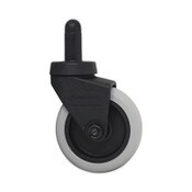 Rubbermaid® Commercial Replacement Bayonet-Stem Swivel Casters, Grip Ring Stem, 3" Soft Rubber Wheel, Black Item: SGSFG7570L20000