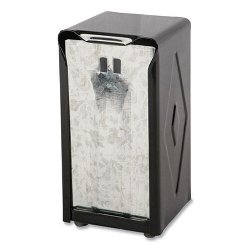 San Jamar® Tabletop Napkin Dispenser, Tall Fold, 3.75 x 4 x 7.5, Capacity: 150, Black Item: SJMH900BK