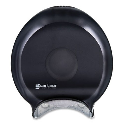 San Jamar® Single 9" Jumbo Bath Tissue Dispenser, Classic, 10.25 x 5.63 x 12, Transparent Black Pearl Item: SJMR2000TBK