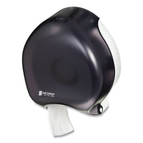 San Jamar® Single 9" Jumbo Bath Tissue Dispenser, Classic, 10.25 x 5.63 x 12, Transparent Black Pearl Item: SJMR2000TBK